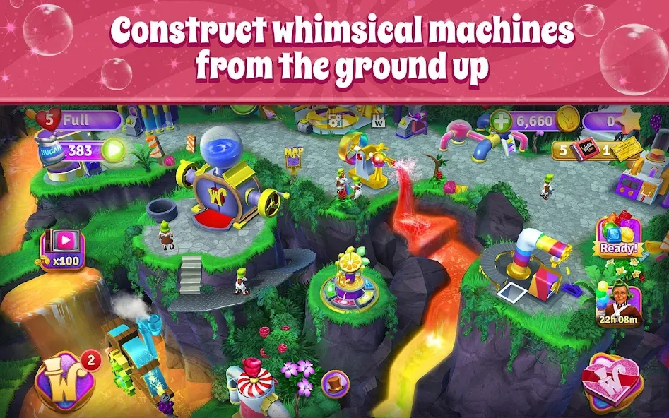 Wonka's World of Candy Match 3 [MOD: безлимитные жизни и монеты] Screenshot 2