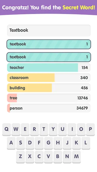 Contexto: Popular Words Game [MOD: безлимитные подсказки и открыты все слова] Screenshot 4