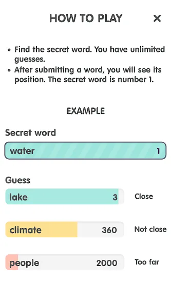 Contexto: Popular Words Game [MOD: безлимитные подсказки и открыты все слова] Screenshot 5