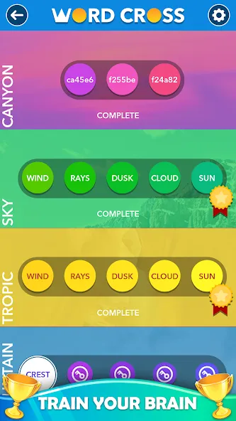 Word Cross: Offline Word Games [MOD: без рекламы и все уровни открыты] Screenshot 4