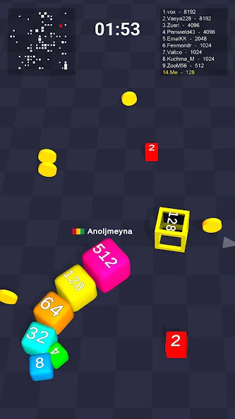 Cube Arena 2048: Merge Numbers [MOD: безлимитные деньги и все бонусы] Screenshot 3