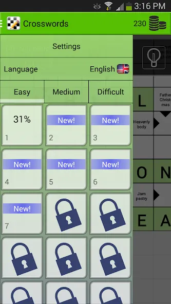 Crosswords [MOD: безлимитные подсказки и слова] Screenshot 2