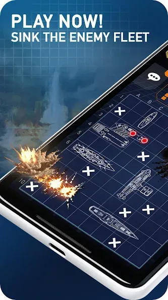 Fleet Battle - Sea Battle [MOD: безлимитные деньги и усиленный флот] Screenshot 1