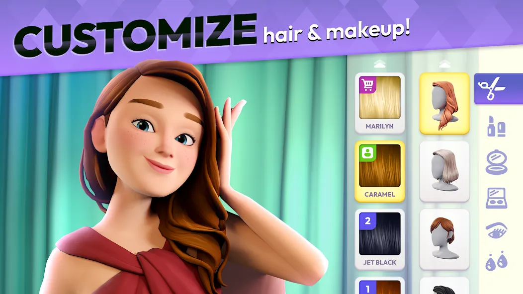Makeover Match - Fashion Game [MOD: безлимитные монеты и энергия] Screenshot 1