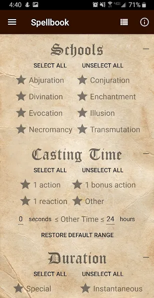 D&amp;D Spellbook 5e [MOD: все заклинания разблокированы] Screenshot 3