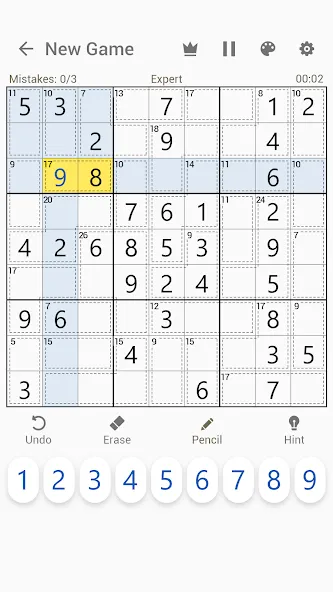 Killer Sudoku - Sudoku Puzzles [MOD: подсказки и все уровни открыты] Screenshot 1