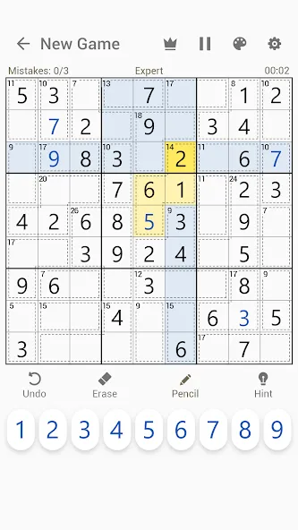 Killer Sudoku - Sudoku Puzzles [MOD: подсказки и все уровни открыты] Screenshot 2
