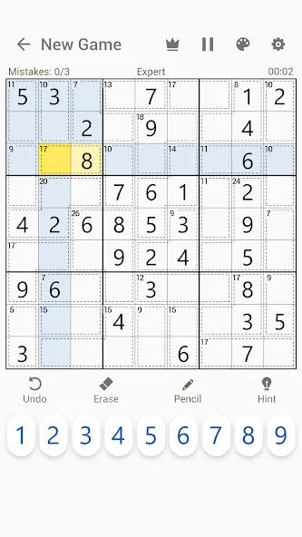 Killer Sudoku - Sudoku Puzzles [MOD: подсказки и все уровни открыты] Screenshot 5