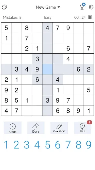 Sudoku - Classic Sudoku Puzzle [MOD: подсказки и все уровни открыты] Screenshot 2