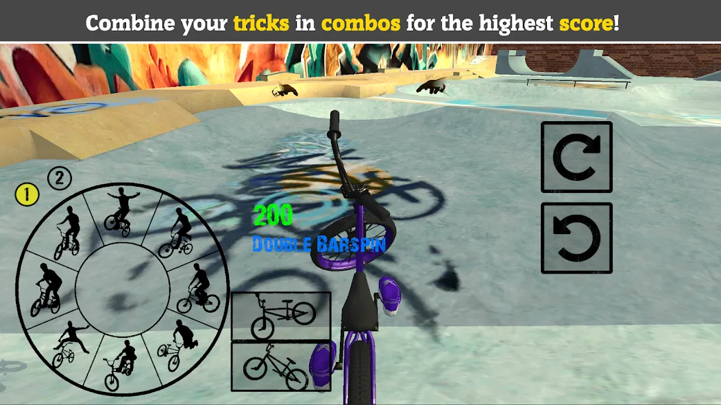 BMX FE3D 2 [MOD: безлимитные деньги и все трюки открыты] Screenshot 5