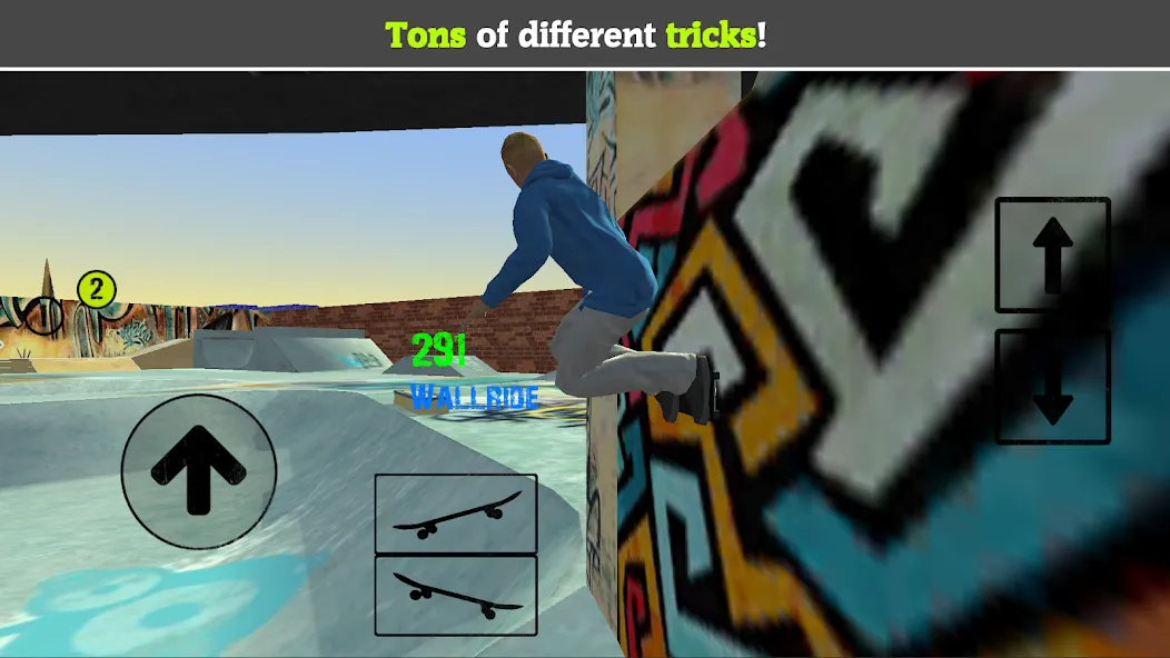 Skateboard FE3D 2 [MOD: безлимитные деньги и все трюки открыты] Screenshot 2