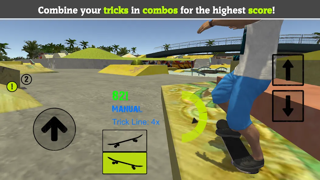 Skateboard FE3D 2 [MOD: безлимитные деньги и все трюки открыты] Screenshot 4