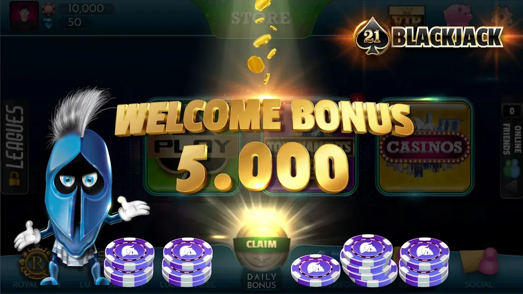 BlackJack 21 - Online Casino [MOD: безлимитные фишки и бонусы] Screenshot 3