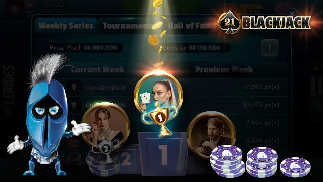 BlackJack 21 - Online Casino [MOD: безлимитные фишки и бонусы] Screenshot 4