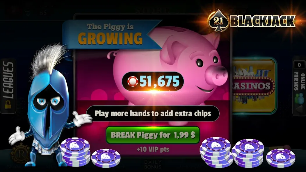 BlackJack 21 - Online Casino [MOD: безлимитные фишки и бонусы] Screenshot 5