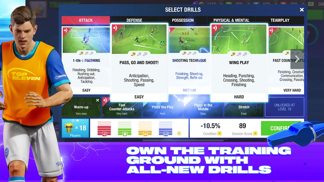 Top Eleven Be a Soccer Manager [MOD: безлимитные деньги и ресурсы] Screenshot 4