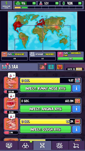 Idle Infection [MOD: много денег и ресурсов] Screenshot 5