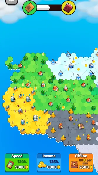 Factory World: Connect Map [MOD: безлимитные деньги и ресурсы] Screenshot 1