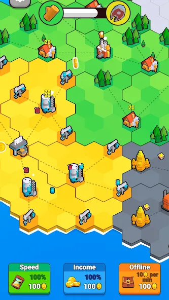 Factory World: Connect Map [MOD: безлимитные деньги и ресурсы] Screenshot 2