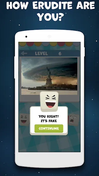 Real or Fake Test Quiz [MOD: без рекламы и подсказки доступны] Screenshot 1
