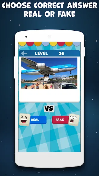 Real or Fake Test Quiz [MOD: без рекламы и подсказки доступны] Screenshot 2