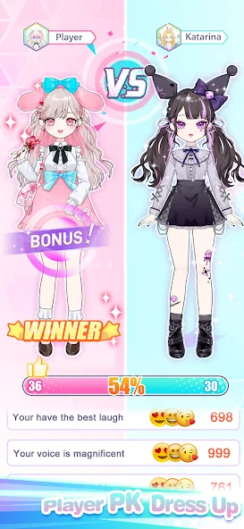 Dress Up! Shining Anime Star [MOD: безлимитные деньги и все наряды] Screenshot 1