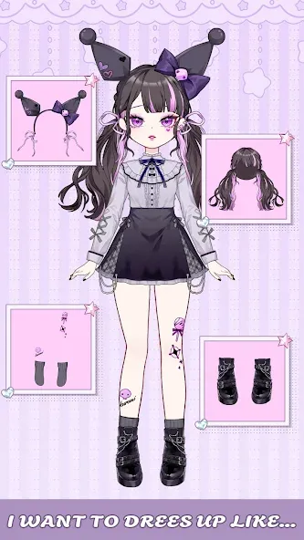 Dress Up! Shining Anime Star [MOD: безлимитные деньги и все наряды] Screenshot 2