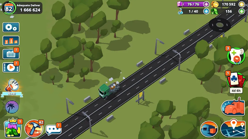 Transit King: Truck Simulator [MOD: безлимитные деньги и топливо] Screenshot 2