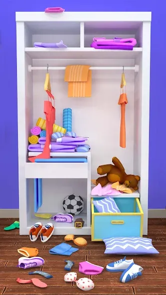 Fill the Closet: Organize Game [MOD: безлимитные деньги и все уровни] Screenshot 1