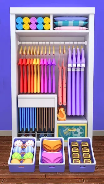 Fill the Closet: Organize Game [MOD: безлимитные деньги и все уровни] Screenshot 2
