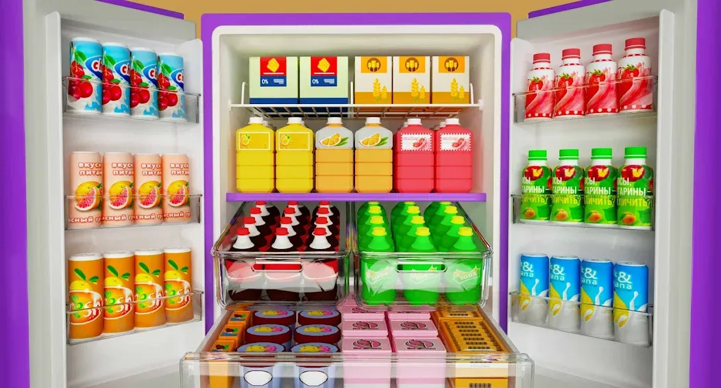 Fill Up Fridge：Organizing Game [MOD: безлимитные монеты и открыты все уровни] Screenshot 1