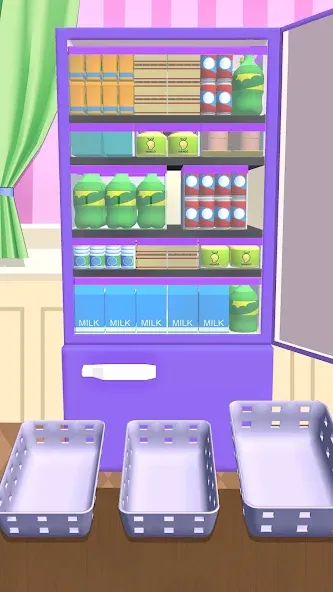 Fill Up Fridge：Organizing Game [MOD: безлимитные монеты и открыты все уровни] Screenshot 5