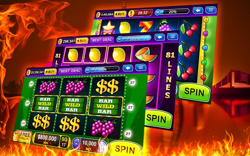 Slots - Casino Slot Machines [MOD: безлимитные монеты и джекпоты] Screenshot 4