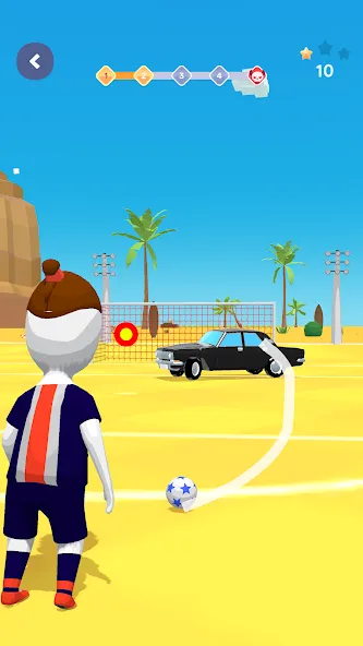 Stickman Freekick: Soccer game [MOD: безлимитные деньги и все мячи открыты] Screenshot 4