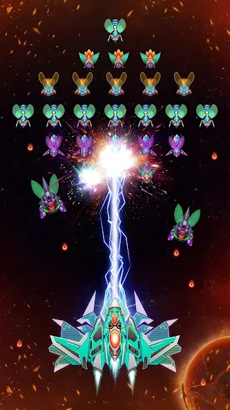 Galaxy Attack - Alien Shooter [MOD: безлимитные монеты и жизни] Screenshot 1