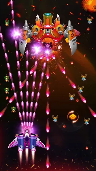 Galaxy Attack - Alien Shooter [MOD: безлимитные монеты и жизни] Screenshot 2