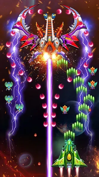 Galaxy Attack - Alien Shooter [MOD: безлимитные монеты и жизни] Screenshot 3