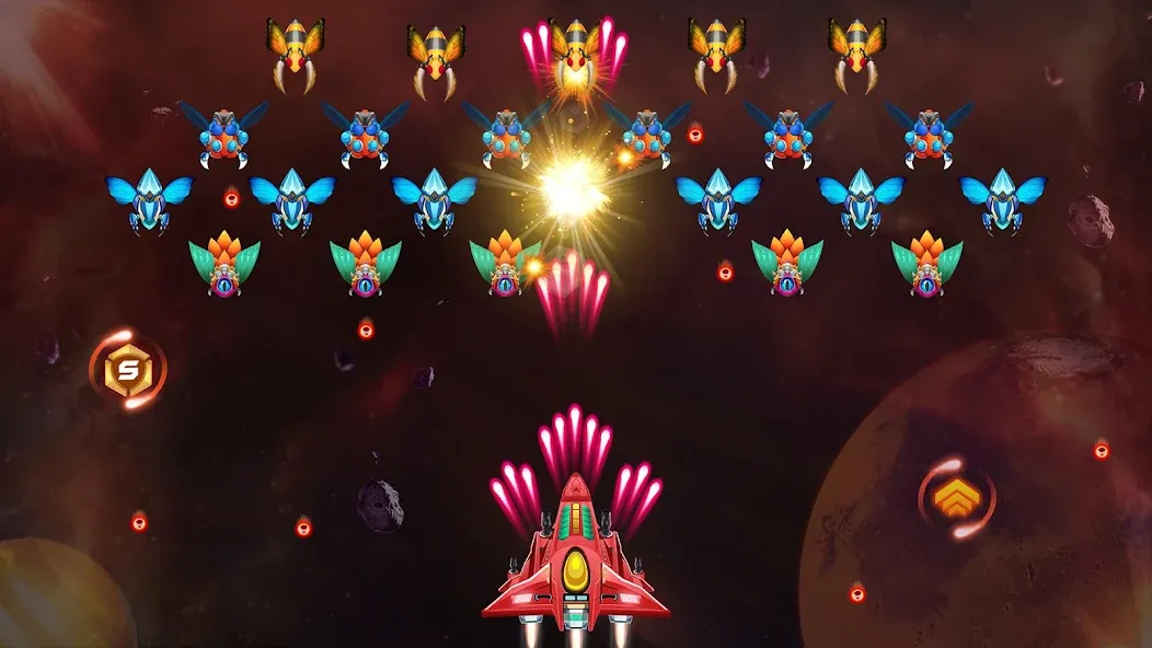 Galaxy Attack - Alien Shooter [MOD: безлимитные монеты и жизни] Screenshot 5