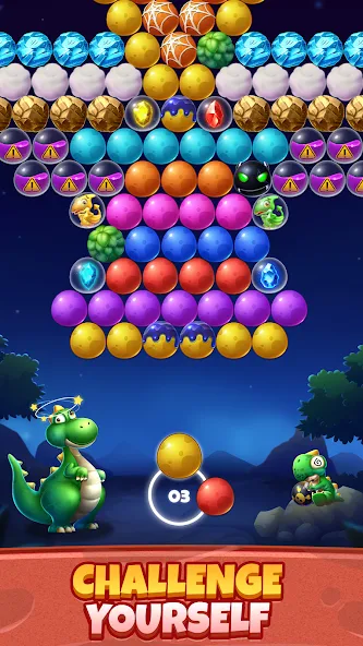 Bubble Shooter Primitive Eggs [MOD: бесконечные жизни и монеты] Screenshot 5