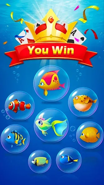 Solitaire Fish [MOD: много монет и подсказки без ограничений] Screenshot 4