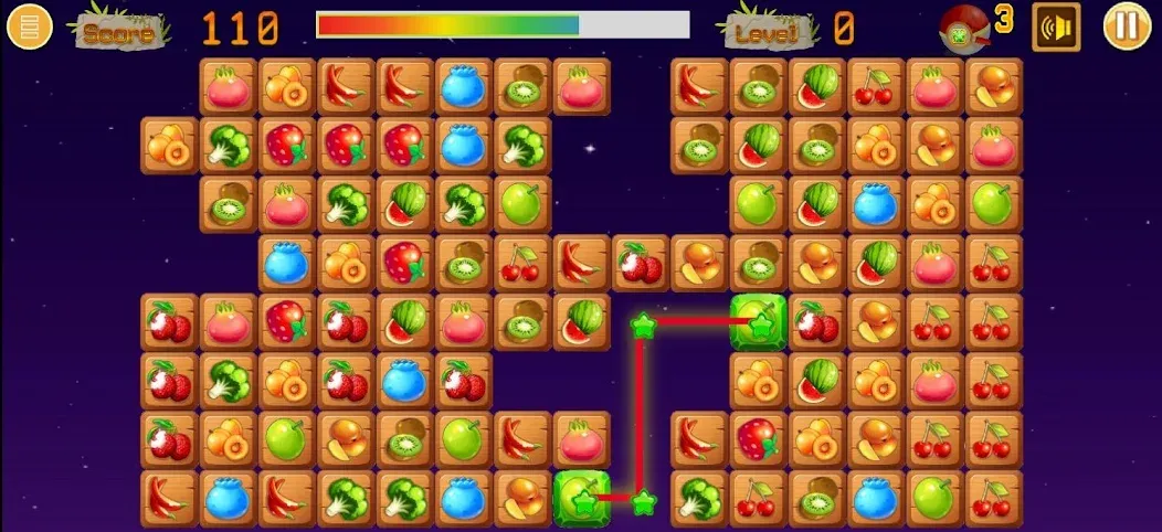 Link fruits - fruit match pair [MOD: подсказки доступны без ограничений] Screenshot 4