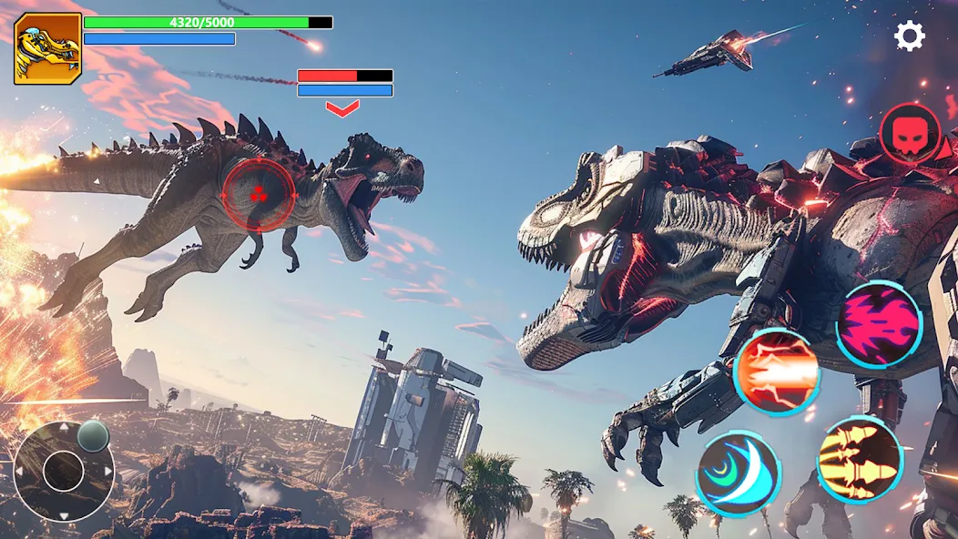 Mech War: Jurassic Dinosaur [MOD: безлимитные деньги и мощные мехи] Screenshot 2