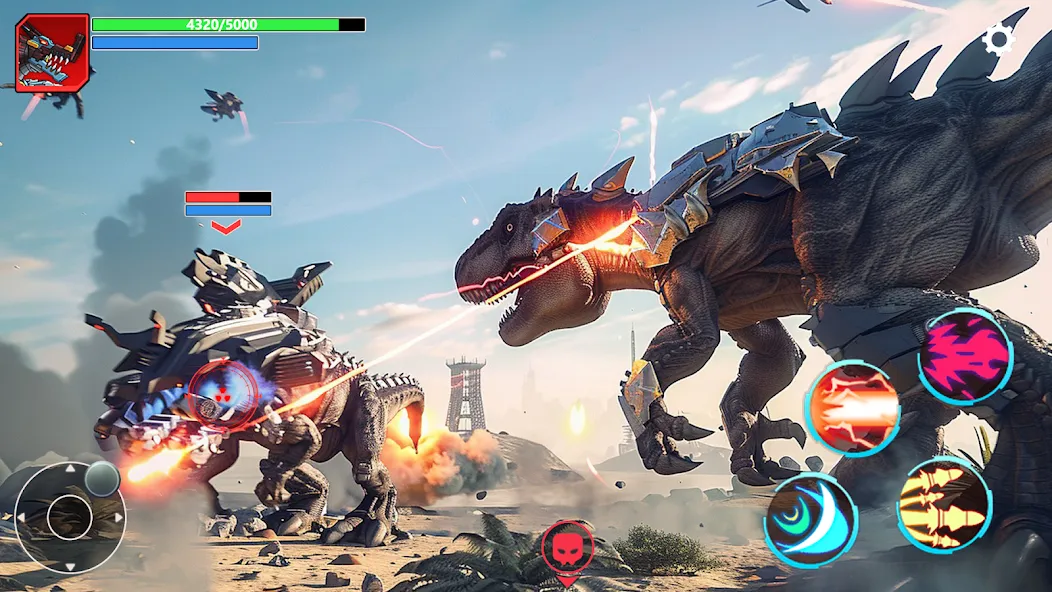 Mech War: Jurassic Dinosaur [MOD: безлимитные деньги и мощные мехи] Screenshot 3