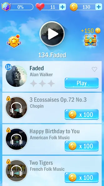 Beat Tiles 3 : classic game [MOD: без рекламы и открыты все песни] Screenshot 1