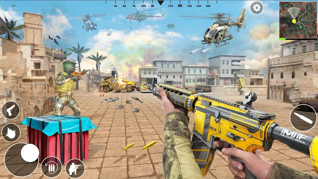 War Zone: Gun Shooting Games [MOD: безлимитные патроны и мощное оружие] Screenshot 1