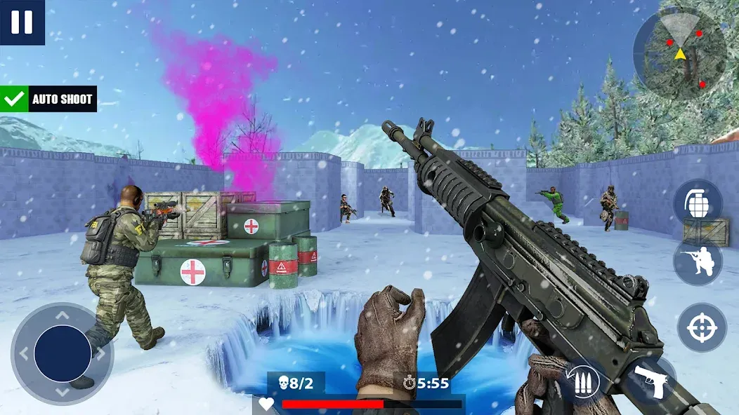 War Zone: Gun Shooting Games [MOD: безлимитные патроны и мощное оружие] Screenshot 5
