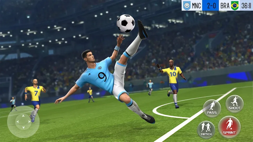 Play Football: Soccer Games [MOD: безлимитные деньги и энергия] Screenshot 1