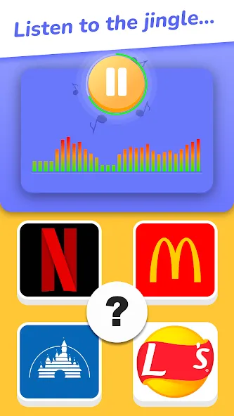 Jingle Quiz: logo music trivia [MOD: безлимитные подсказки и монеты] Screenshot 1