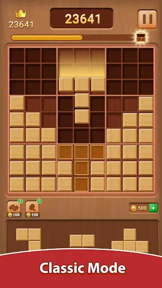 Wood Block Puzzle [MOD: без рекламы и бесконечные подсказки] Screenshot 1