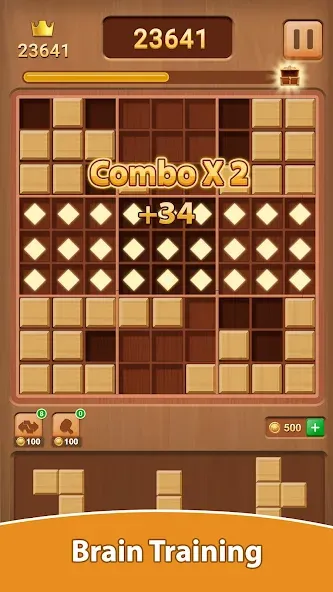Wood Block Puzzle [MOD: без рекламы и бесконечные подсказки] Screenshot 2